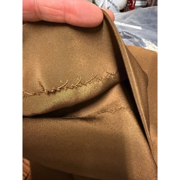 Peter Cohen 100% Silk Brown Wide-Leg Pants Elastic Waist Small - Picture 6 of 7